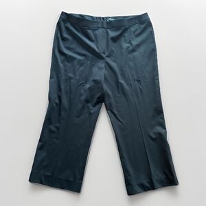 Lafayette 148 Womens Black Pants Wool Wide Leg Ankle Crop Dress Pants Size 14